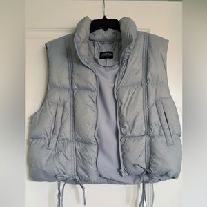 Kittenish Light GrayBlue Puffer Vest